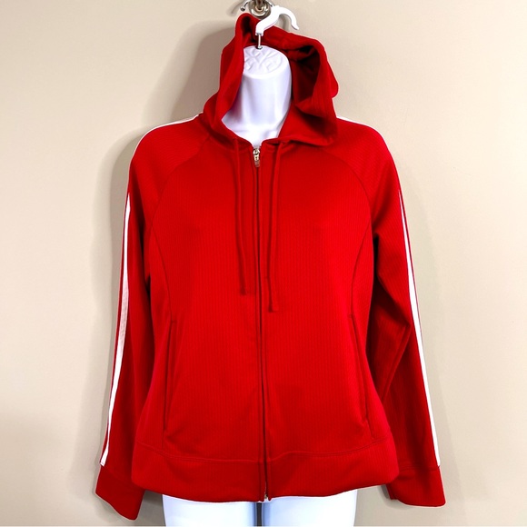 Prospirit Jackets & Coats Vintage Prospirit Red Athletic Jacket With White Stripes Size